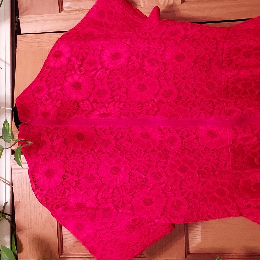 EIEN EUC Red Lace Dress - Picture 5 of 12